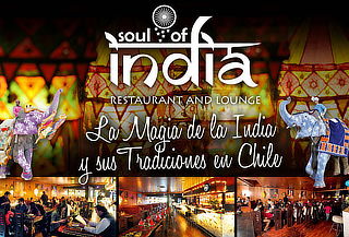 50% Cena o Almuerzo para 2 en Soul of India, Vitacura