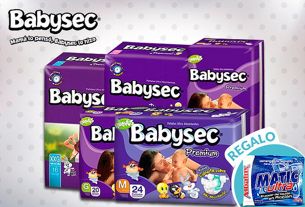 32% Pack 4 Paquetes de Pañales BabySec Premium!