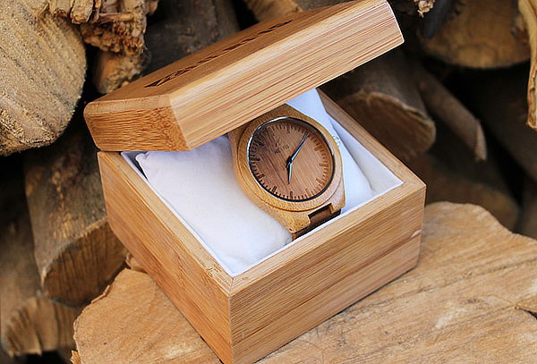 Reloj Bambú Natural marca Nerfis