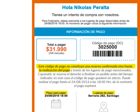 Compra online y paga en tiendas :)