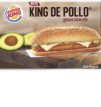 BURGER KING®! 50% de descuento en Sandwich con pollo crujiente más guacamole y queso suizo