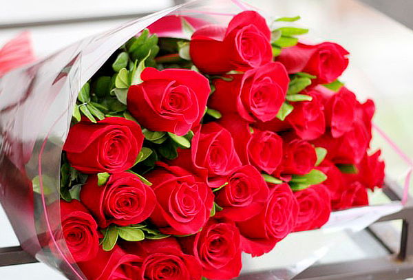 Combo de Bouquet 24 Rosas Tipo Exportación + Envío + Globo 