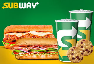 SUBWAY: 2 Combos de Sándwich + Galleta + Bebida en 25 Sedes SUBWAY: 2 Combos de Sándwich + Galleta + Bebida en 25 Sedes