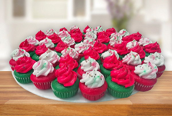 100 Mini Cupcakes Navideños a Domicilio 