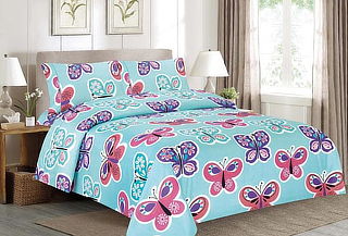 Juego De Sábanas Cama Doble Planchado Permanente Con Embone*