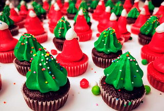 144 Mini Cupcakes Edición Navidad