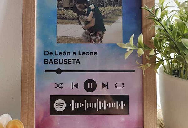 Cuadro Regalo Spotify: Personalizado con Foto y Canción