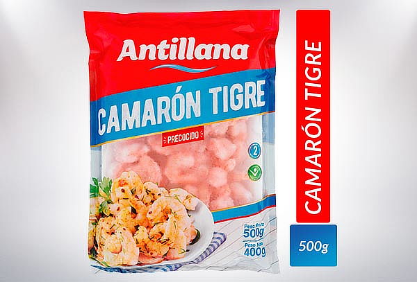 Camaron Tigre Precocido Antillana 500gr 