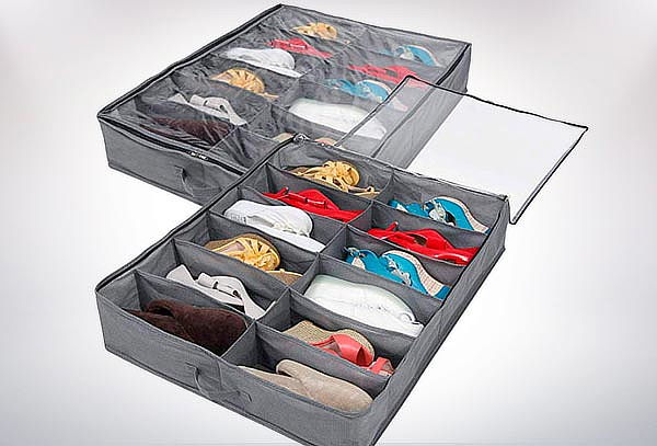 Organizador para zapatos para bajo cama - 12 pares