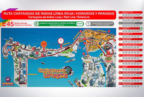 City Tour en Cartagena + Audioguía + Caminata Guiada