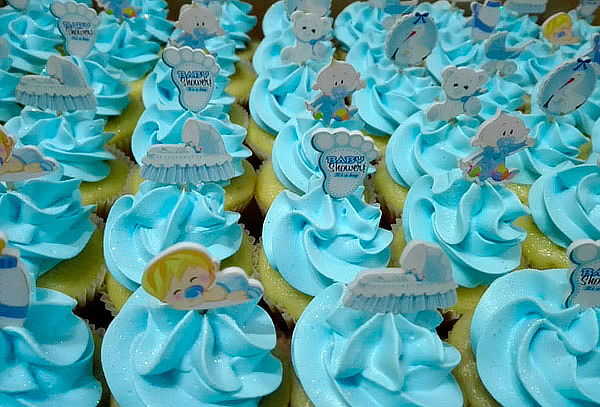 Cupcake para baby store shower