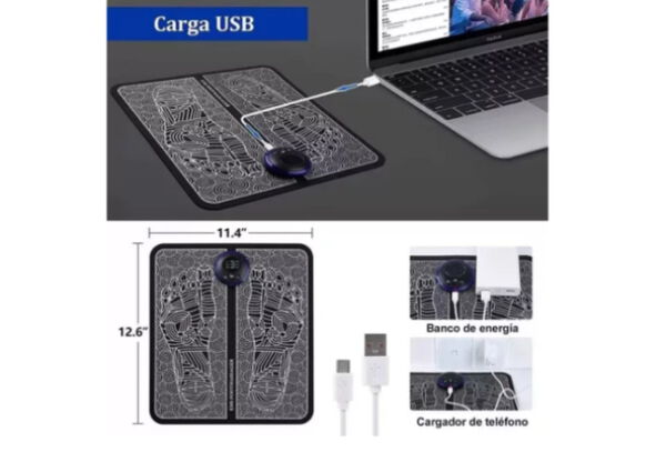 Tapete Masajeador Electroestimulador De Pies Circulacion