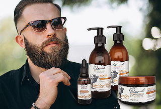 Kit Masculino Cuidado de la Barba, Cabello y Cuerpo