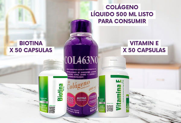 Kit de Belleza: Colágeno Hidrolizado + Biotina + Vitamina E