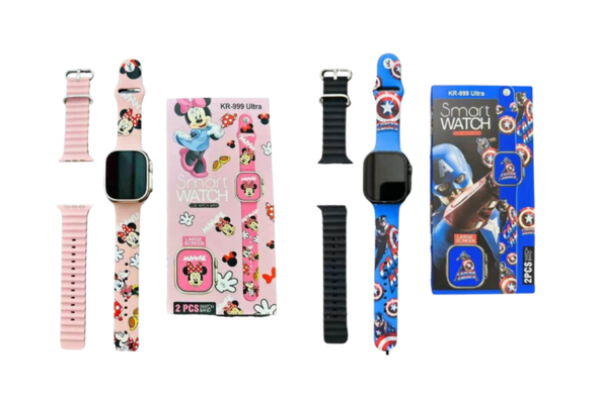 COMBO NIÑOS RELOJ ULTRA KR999 + PULSO OBSEQUIO + AUDIFONOS 