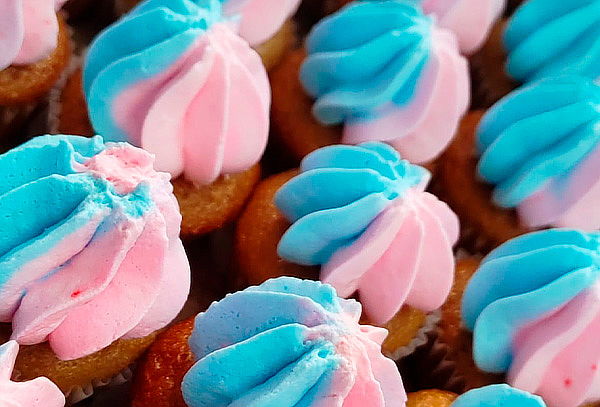 72 Mini Cupcakes para Revelación de Sexo