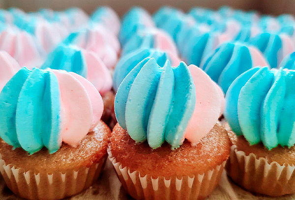 72 Mini Cupcakes para Revelación de Sexo