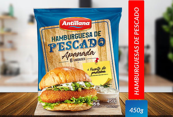 Hamburguesas de Pescado Congeladas de 450 g con Domicilio 