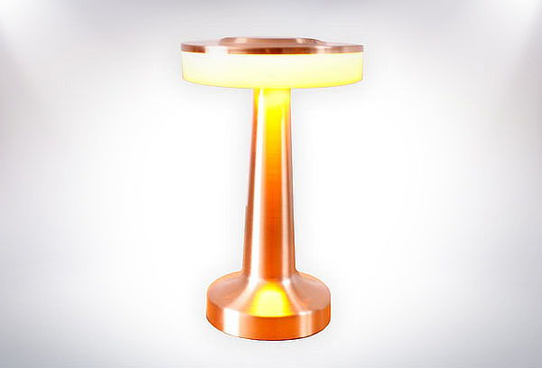 Lámpara de Mesa Rose o Gold Luz LED Base Touch + Cable USB