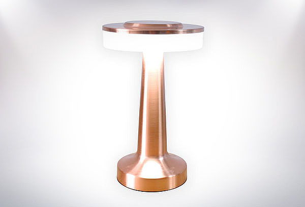 Lámpara de Mesa Rose o Gold Luz LED Base Touch + Cable USB