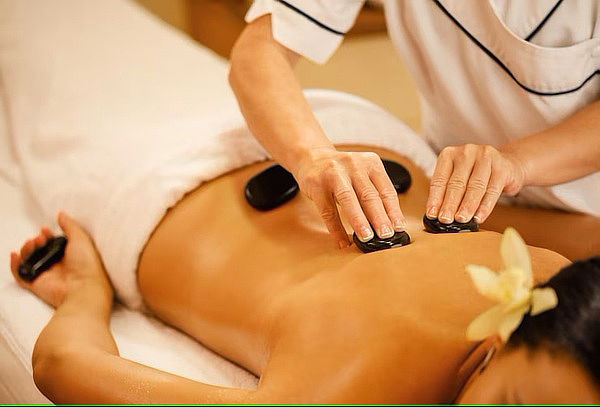 2x1 Masaje Relajante con Piedras Volcánicas cuerpo completo