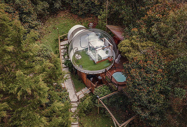 El Retiro: Glamping Burbuja + Jacuzzi + Desayuno 