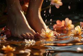 Spa de Pies + Semiperm + Veloterapia con Pindas Calientes