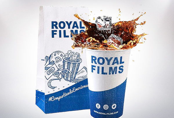 ROYAL FILMS: Combo 1 Gaseosa Pequeña 16oz + Crispetas 40gr