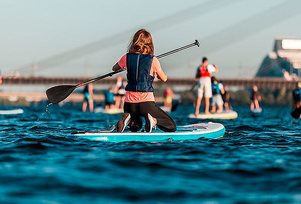 Deporte Acuático Paddle Surf en la Represa del Sisga 