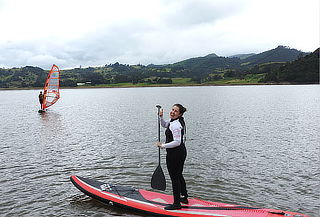 Deporte Acuático Paddle Surf en la Represa del Sisga 