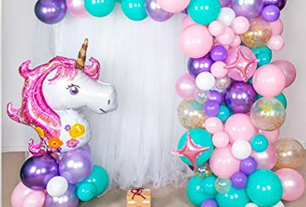 Decoración con Arco de Globos + Cielo en Globos y más