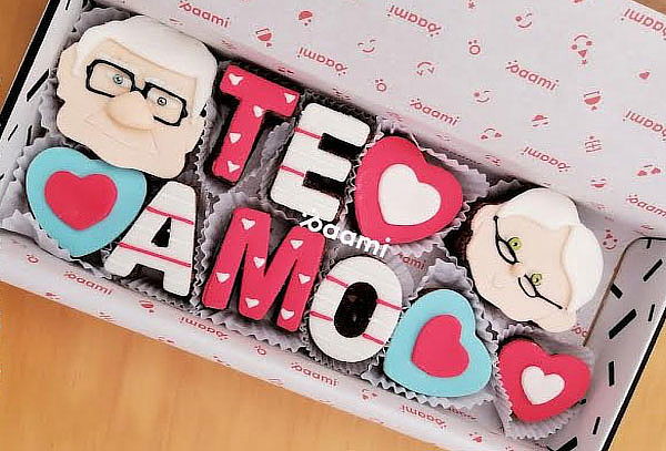 Caja Dos Renglones Brownies Personalizados en Paami