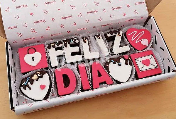 Caja Dos Renglones Brownies Personalizados en Paami