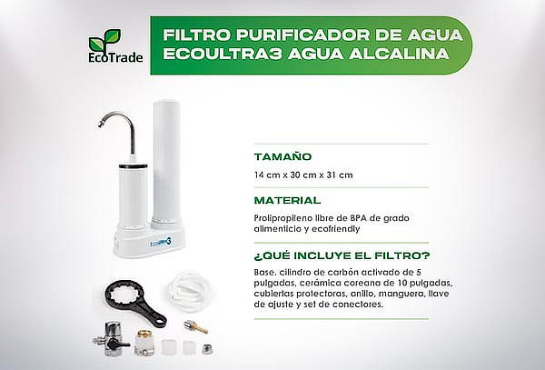 Filtro Purificador Agua Doble Filtración, Ecotrade Filters