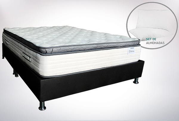 Colchón Pillowtop Doble de 30 cm + Base Cama + Obsequio