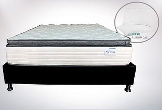 Colchón Pillowtop Doble de 30 cm + Base Cama + Obsequio