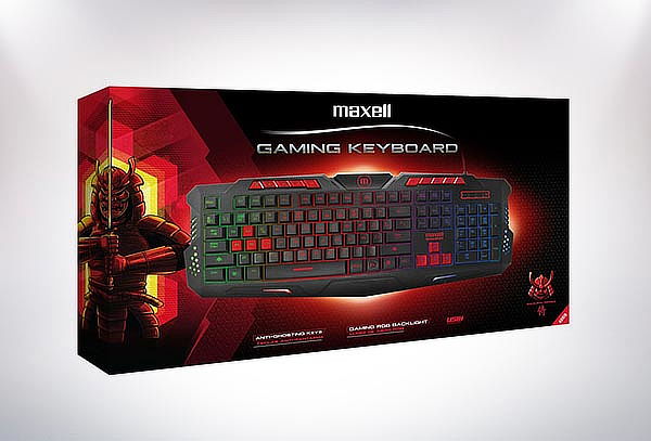 Teclado Maxell Gaming Membrana Iluminado 2.4GHz