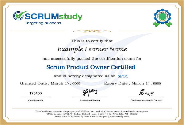 Certificación Internacional Scrum Product Owner SPOC® 