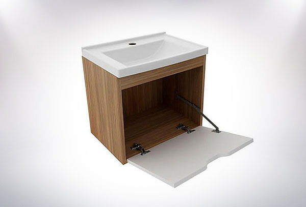 Muebles de Baño con Lavamanos Graz Teca/ Blanco