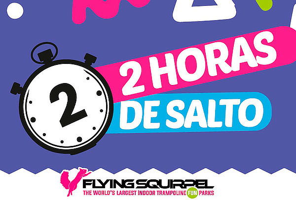 1 o 2 Horas de Salto + 6 Atracciones en Flying Squirrel