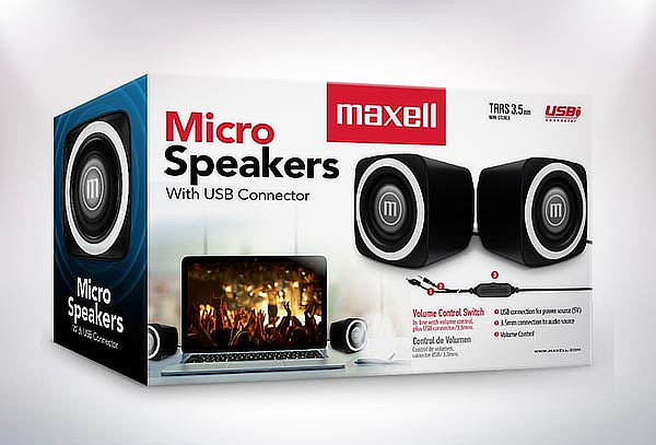 Bocina Maxell Ss-120 Usb + 3.5mm Micro Stereo White