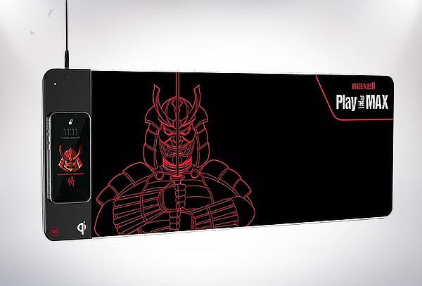 Pad Mouse Gamer Maxell Antideslizante LED RGB Qi