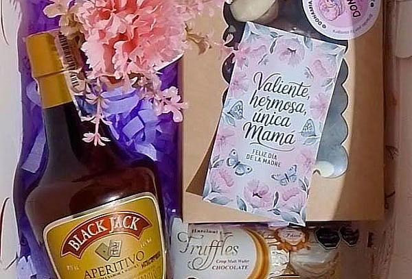 Caja de Regalo para Hombre con Mini Donas + Bebida 
