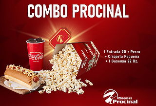 Entrada 2D + 1 Perro Caliente + 1 Crispeta + 1 Gaseosa