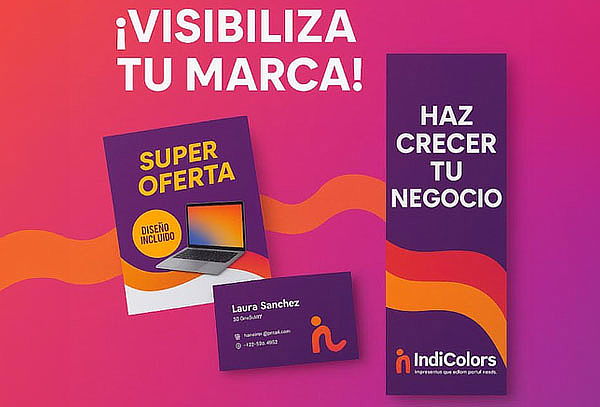 Kit Publicitario Completo: Volantes, Tarjetas y Pendón