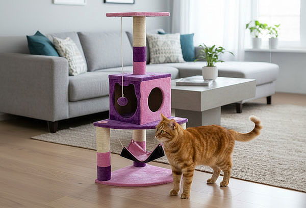 Gimnasio Esquinero para Gatos de 3 Niveles 