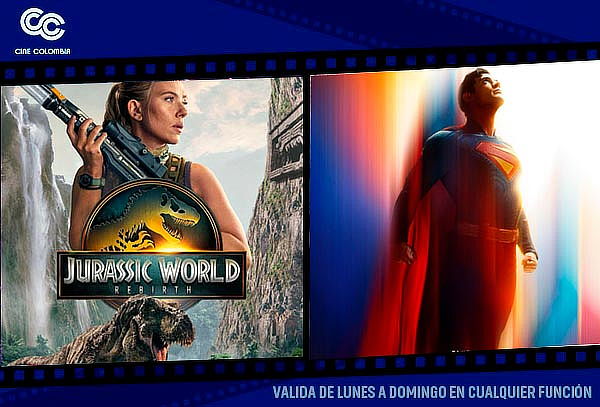 ¡Entrada 2D en Cine Colombia ¡Lunes a Domingo!