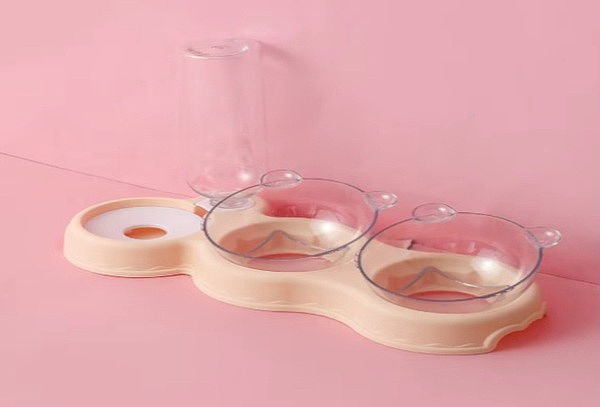 Comedero Doble para Mascotas Gato o Perro