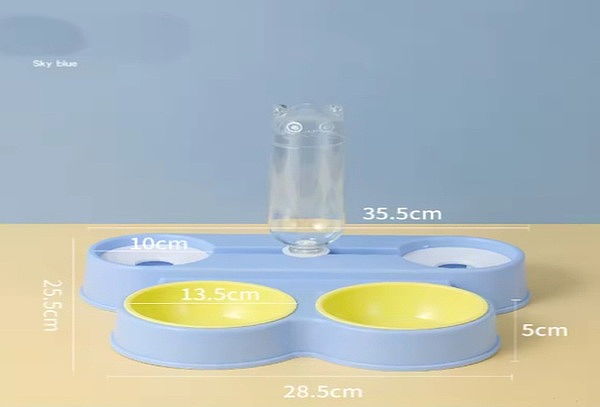 Comedero Doble para Mascotas Gato o Perro