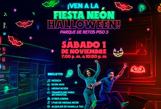 Fiesta Neón Halloween en Edentainment Sábado 1 de Noviembre